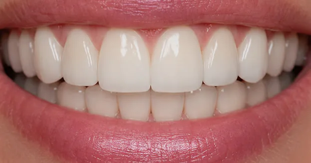 Porcelain veneers after treatment